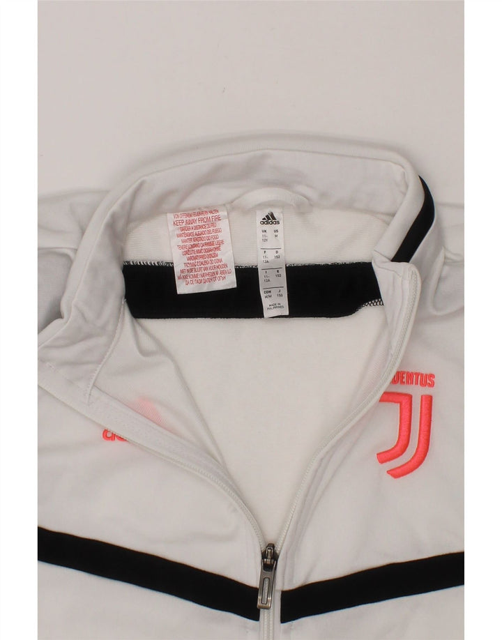 ADIDAS Girls Juventus Tracksuit Top Jacket 11-12 Years White Polyester Vintage Adidas and Second-Hand Adidas from Messina Hembry 