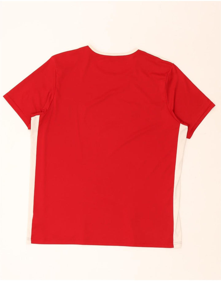 T-shirt ADIDAS da uomo Climalite Top XL Poliestere color block rosso