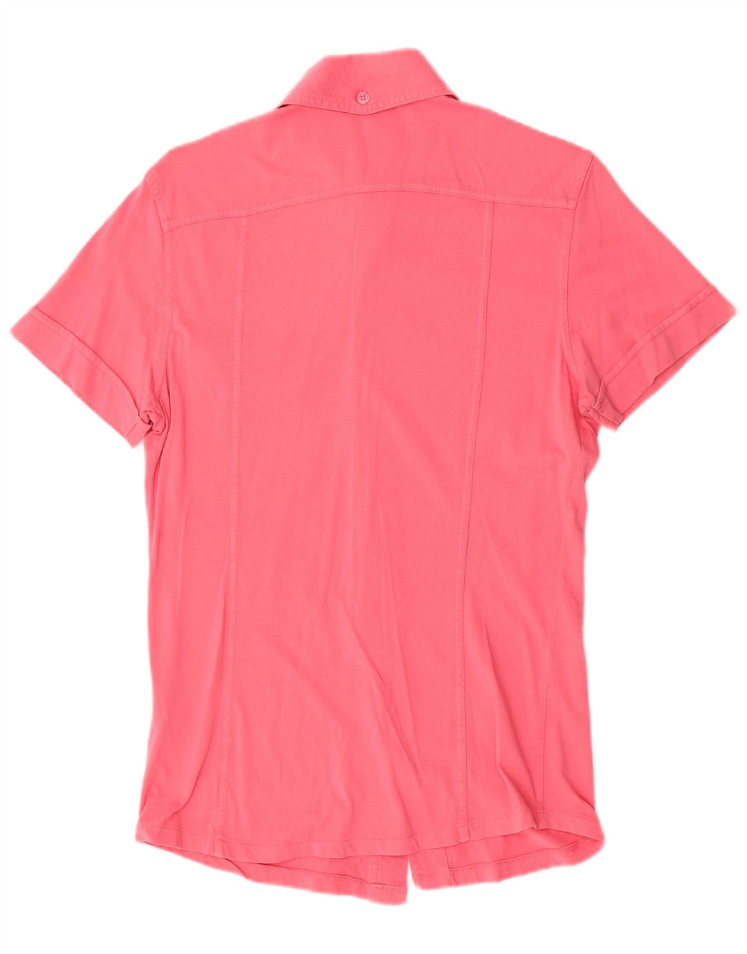 Camicia a maniche corte da uomo Gas piccola in cotone a righe rosa