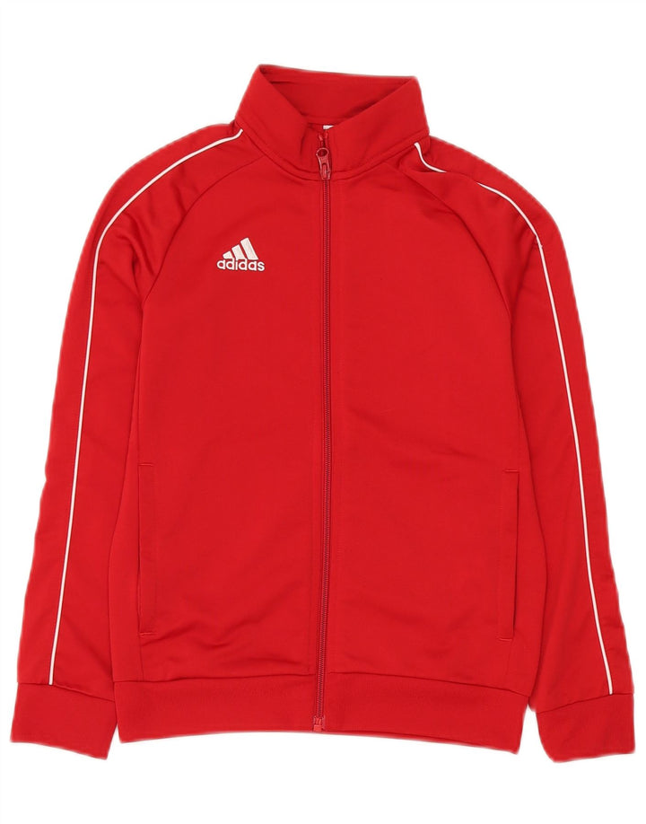 Giacca Top della tuta da ragazzo Adidas 9-10 anni in poliestere rosso