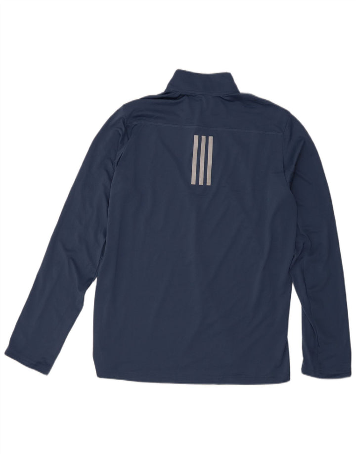 Top da tuta Adidas Aeroready Zip Neck Pullover da uomo medio blu navy