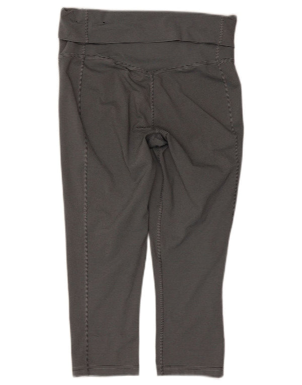 Leggings Nike Dri Fit Capri da donna UK 8 piccolo poliestere a righe grigie