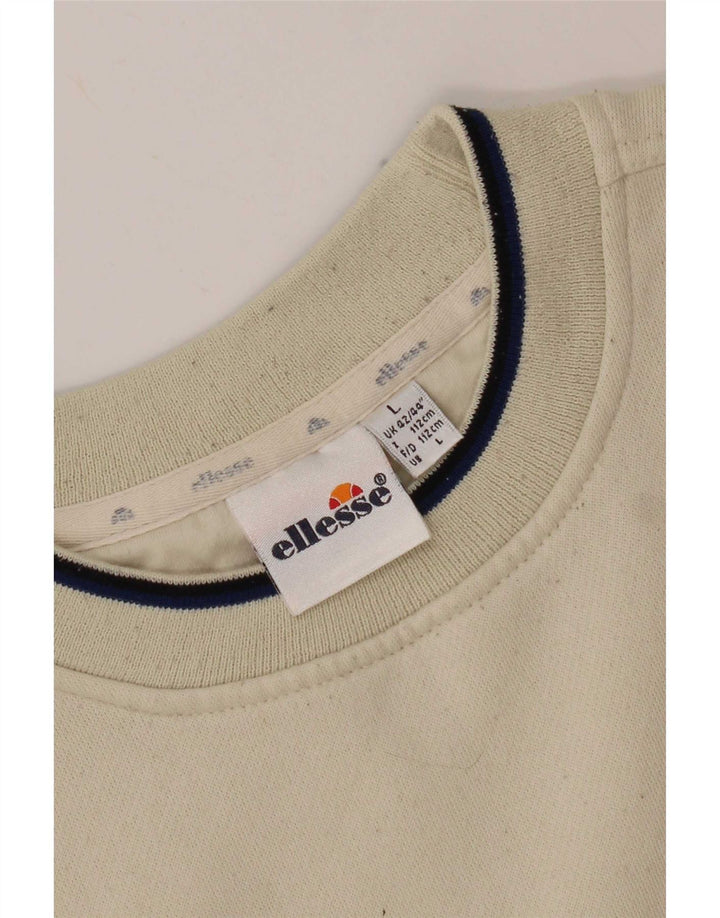 Felpa grafica da uomo Ellesse Maglione UK 42/44 Large Beige