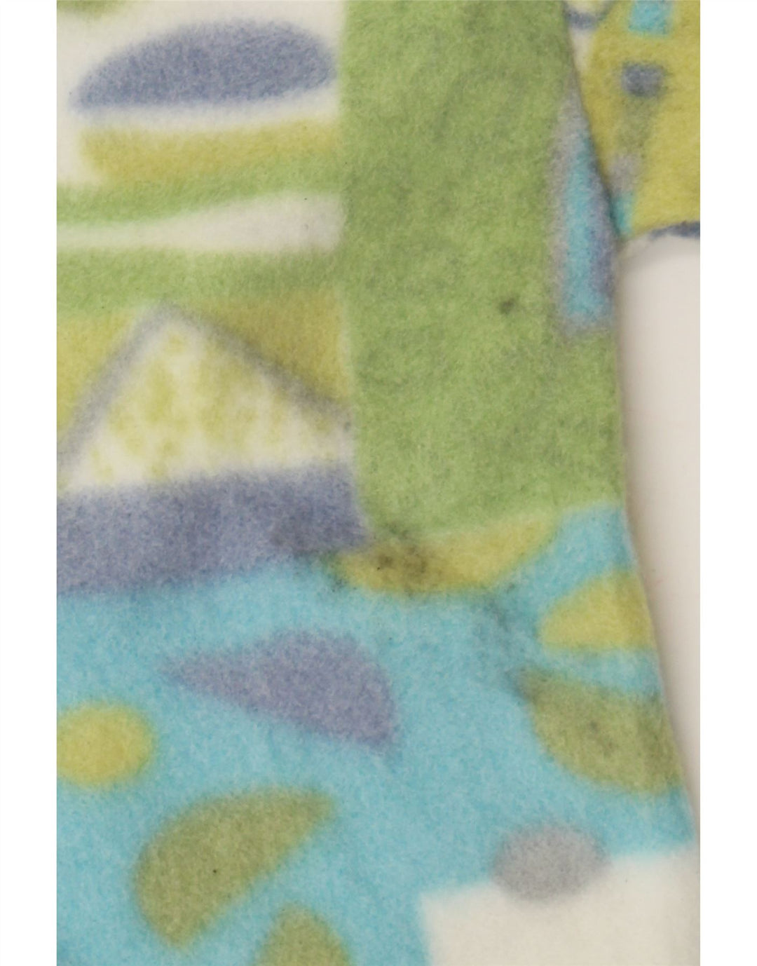 VINTAGE Womens Fleece Jacket UK 16 Large Green Geometric Polyester Modern Vintage Vintage and Second-Hand Vintage from Messina Hembry 