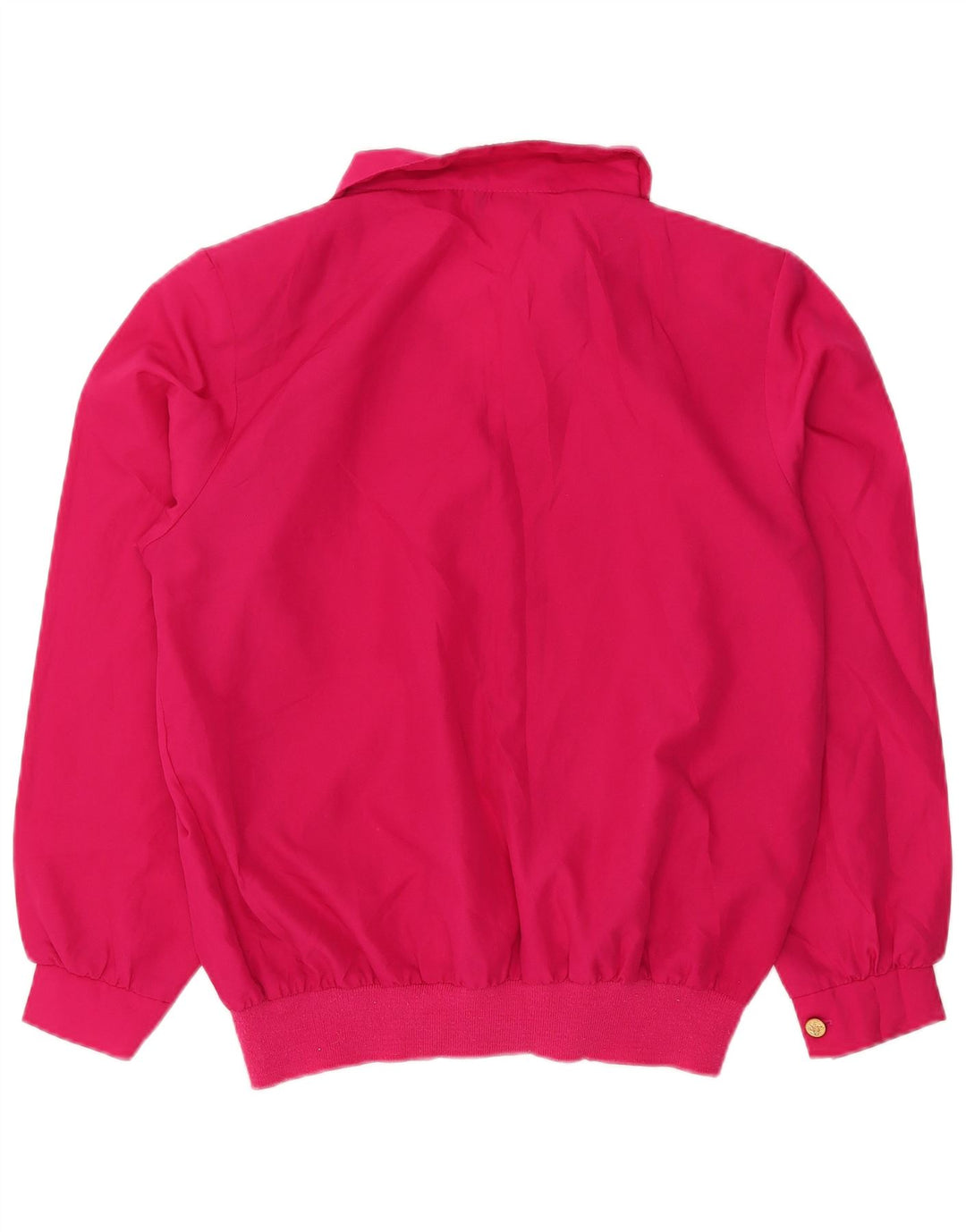Camicetta oversize a maniche lunghe da donna vintage top US 14 XL poliestere rosa