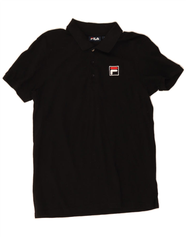 FILA Mens Polo Shirt Small Black Cotton Vintage Fila and Second-Hand Fila from Messina Hembry 