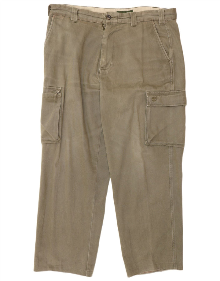 Pantaloni cargo dritti da uomo Timberland W36 L27 in cotone beige