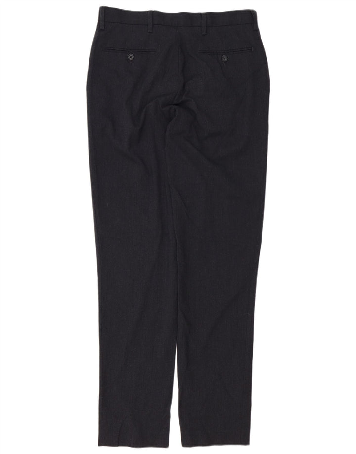 Pantaloni chino slim da uomo Marks & Spencer W32 L33 poliestere grigio