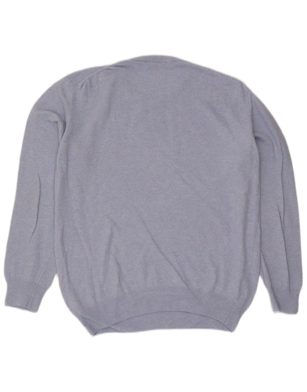 Maglione Trussardi Uomo Girocollo Blu Medio Lana