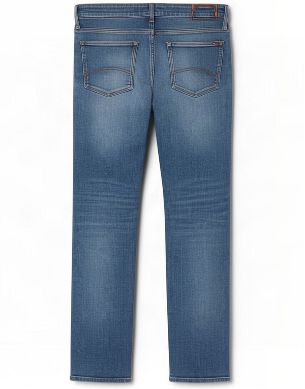 Tommy Hilfiger Jeans dritti da uomo W34 L32 Blu Cotone