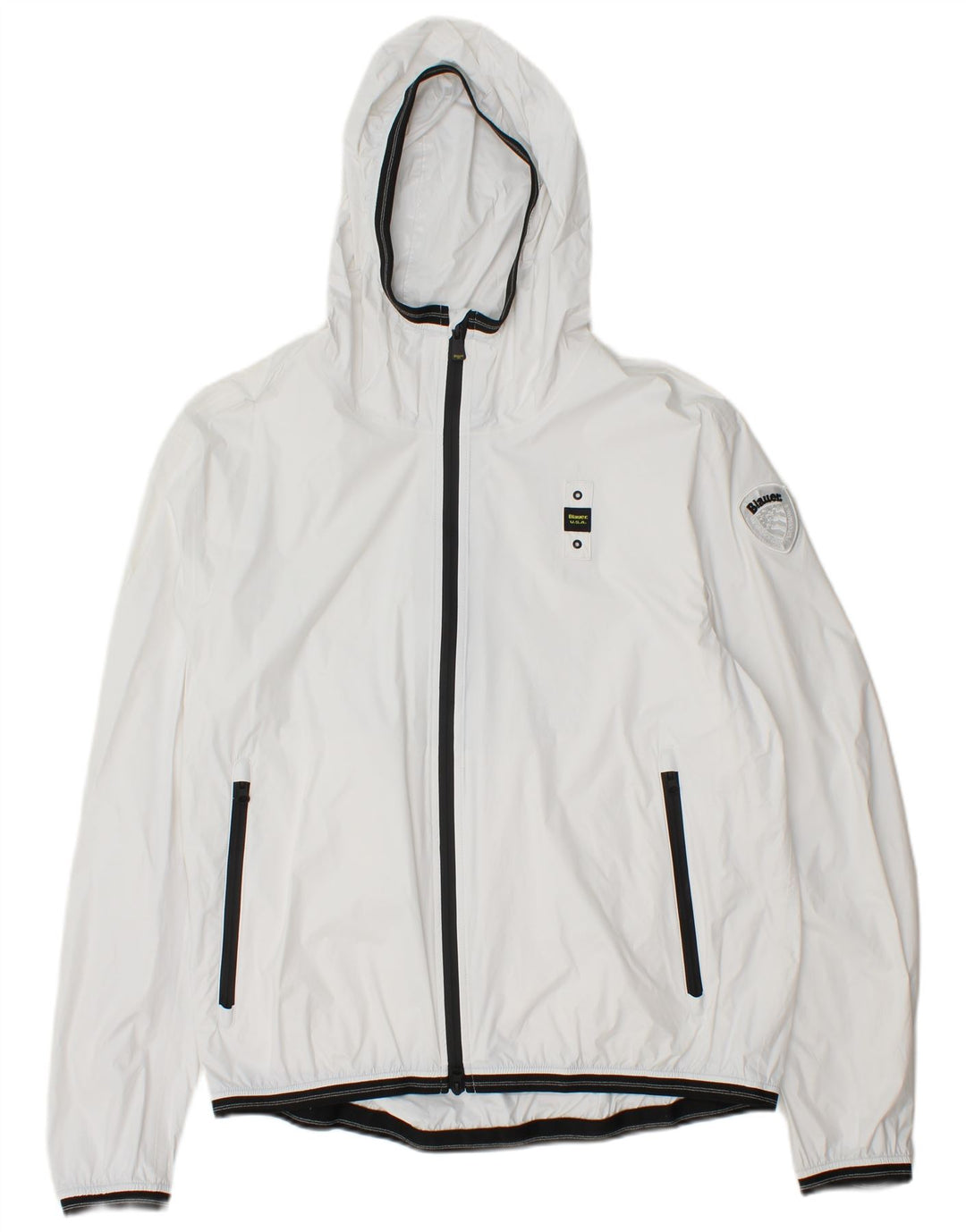 Giacca antipioggia da donna con cappuccio BLAUER UK 20 2XL Poliammide bianca