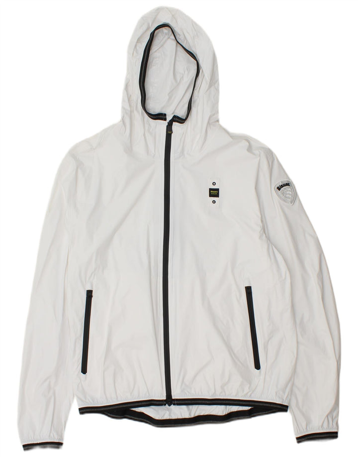 Giacca antipioggia da donna con cappuccio BLAUER UK 20 2XL Poliammide bianca