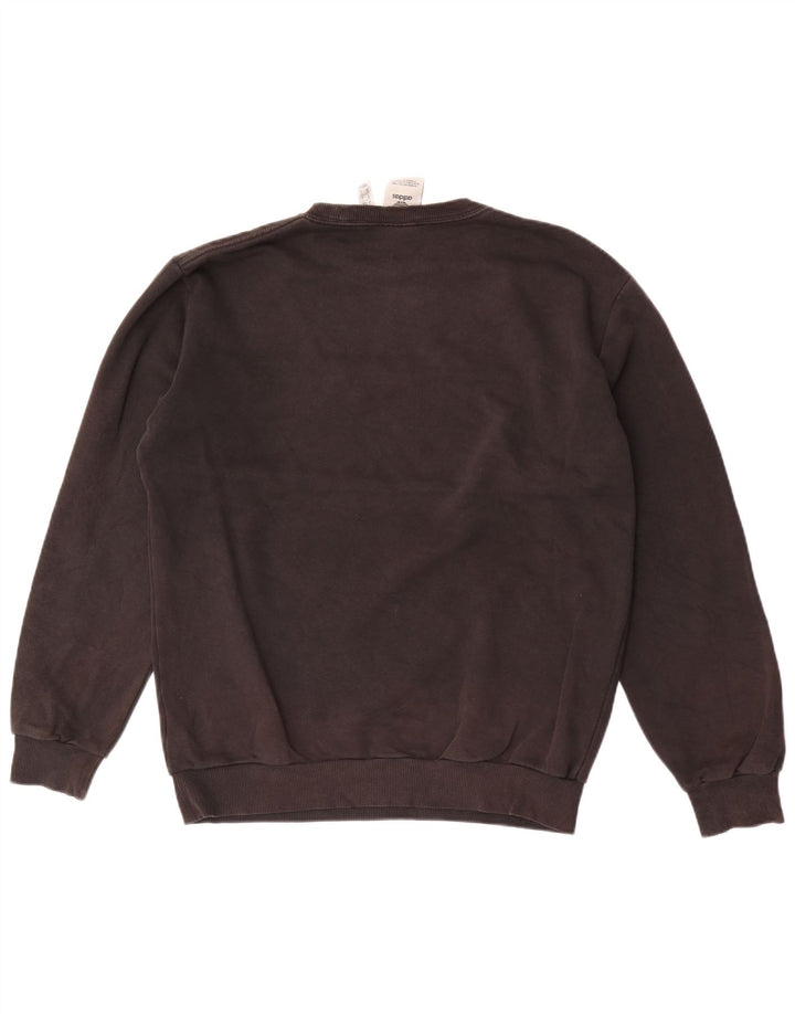 Felpa con grafica Adidas da uomo, piccola, in cotone color block nero