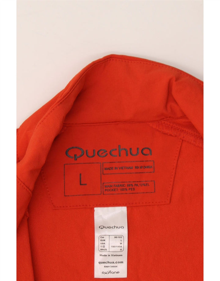DECATHLON Mens Tracksuit Top Jacket Large Orange Colourblock Polyamide Vintage Decathlon and Second-Hand Decathlon from Messina Hembry 