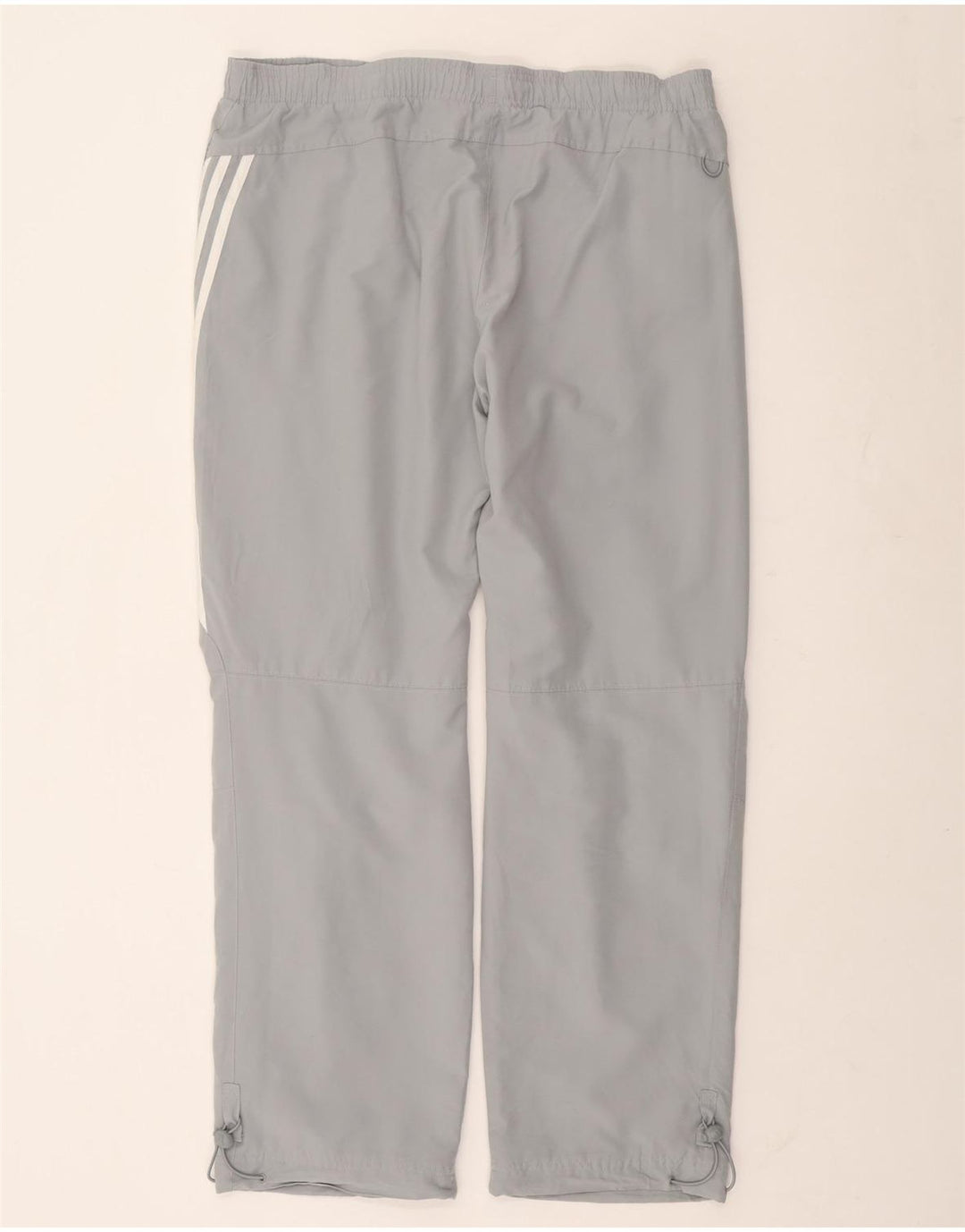 Pantaloni da tuta da uomo Adidas in poliestere grigio medio