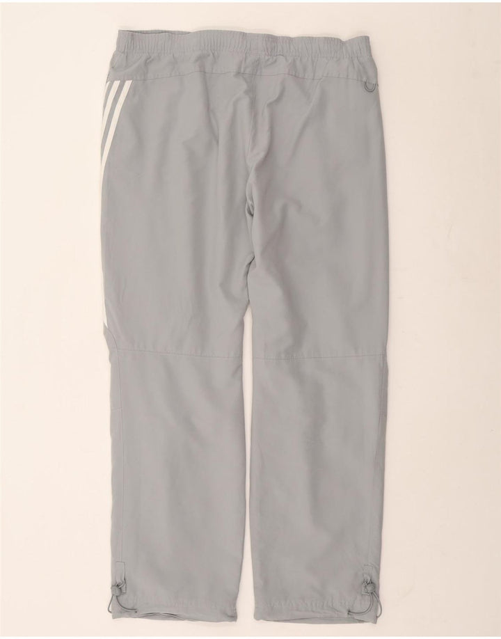 Pantaloni da tuta da uomo Adidas in poliestere grigio medio