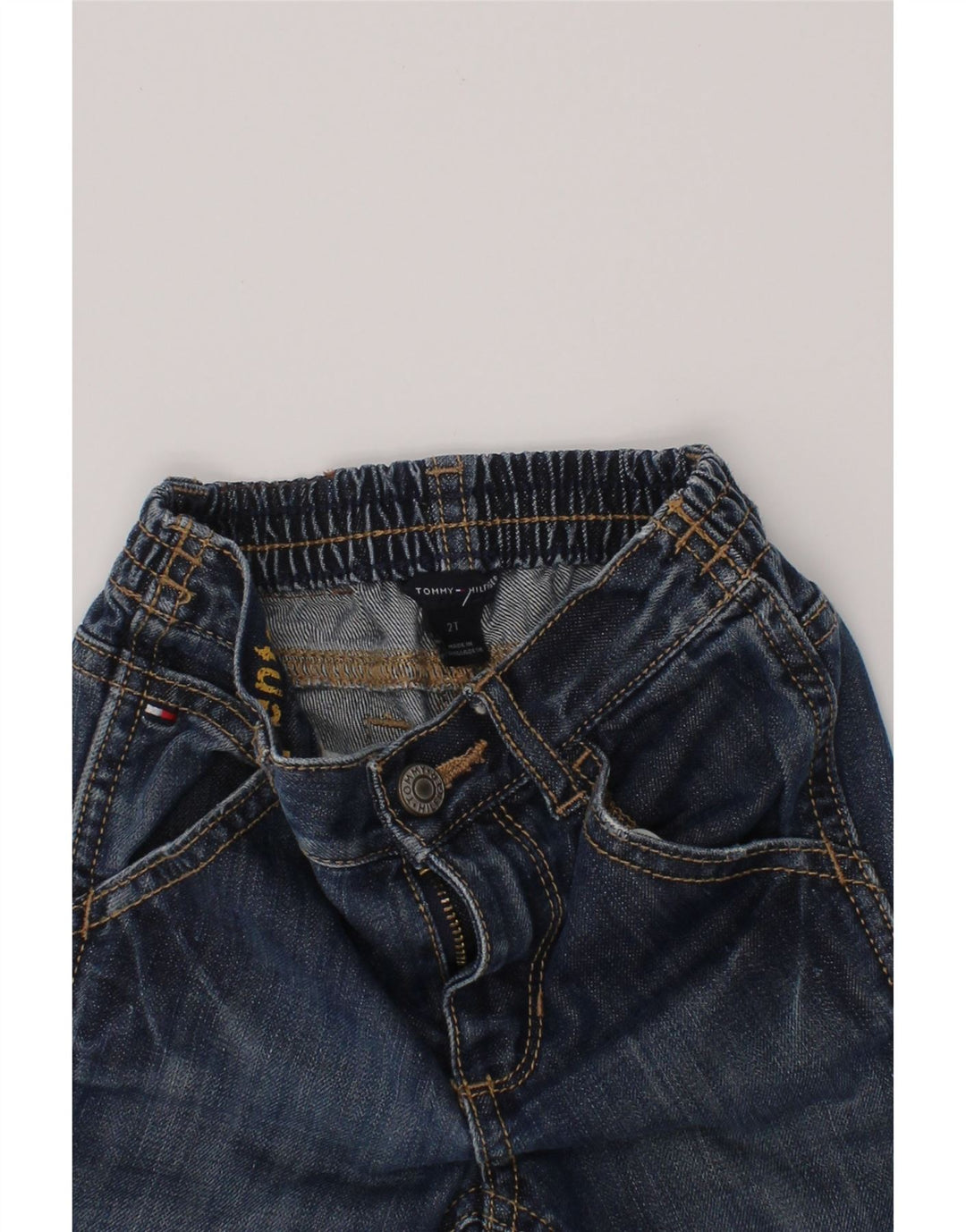 TOMMY HILFIGER Jeans dritti cargo da neonato 18-24 mesi W20 L12 Blu