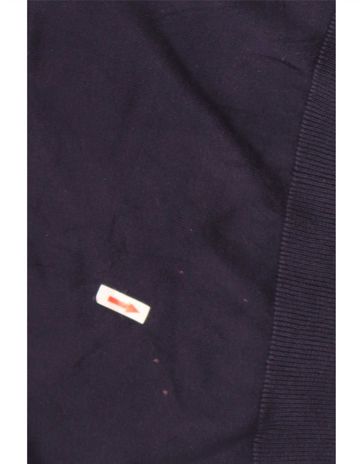 Maglione maglione girocollo da uomo Lacoste taglia 5 grande in cotone blu navy