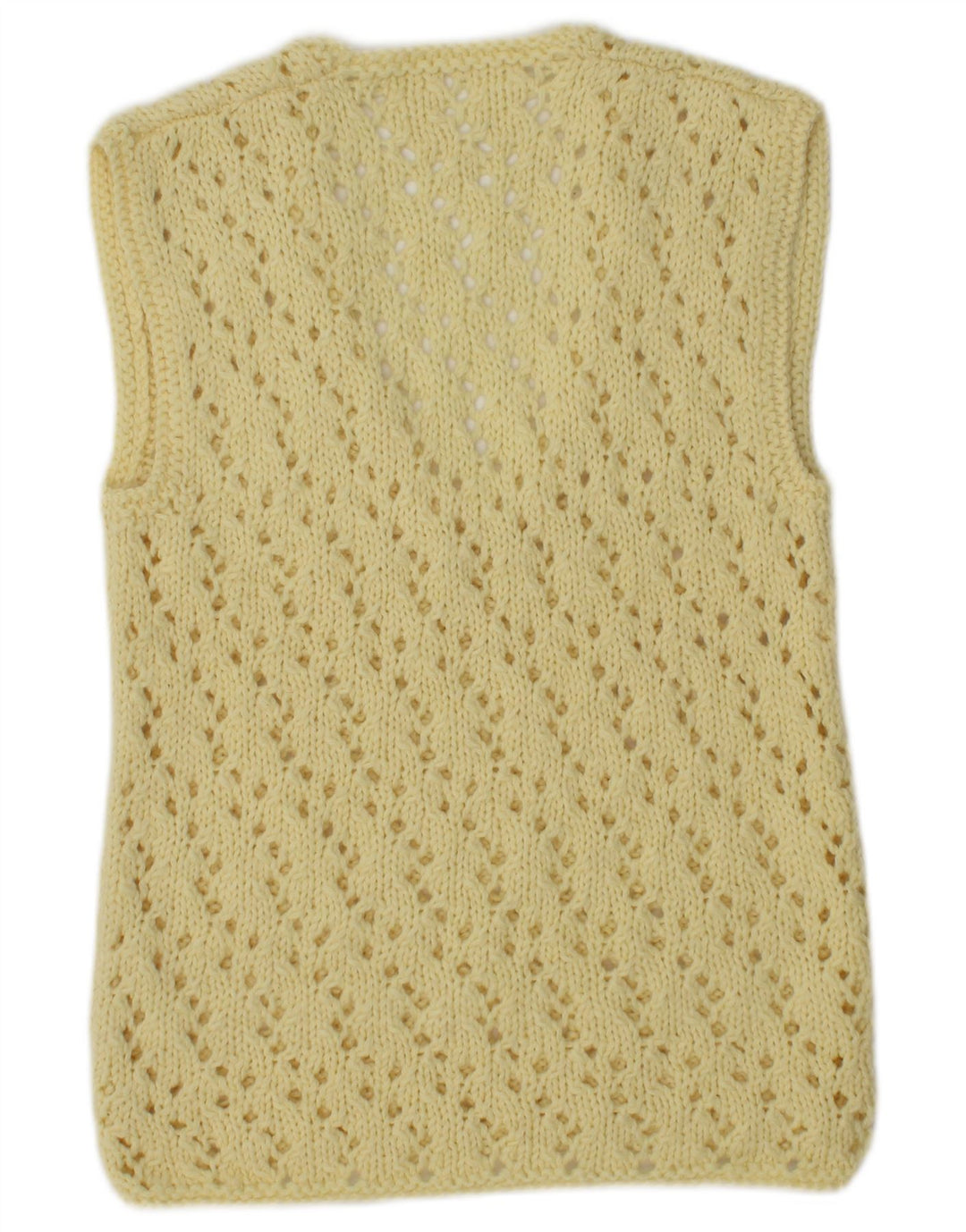 Canotta vintage da donna, canotta UK 12, colore giallo medio