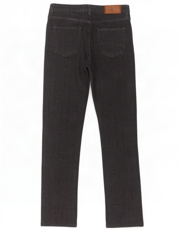 Pantaloni casual slim da donna Gant W26 L29 cotone maculato blu navy