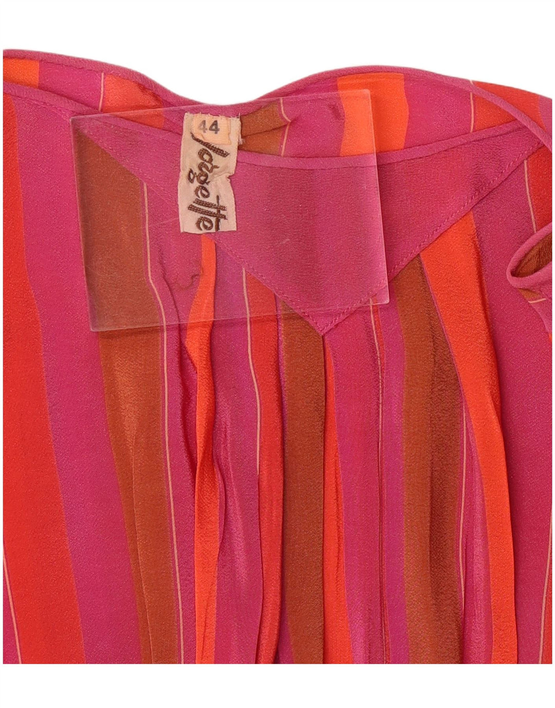 VINTAGE Womens A-Line Dress IT 44 Medium Multicoloured Striped Acetate