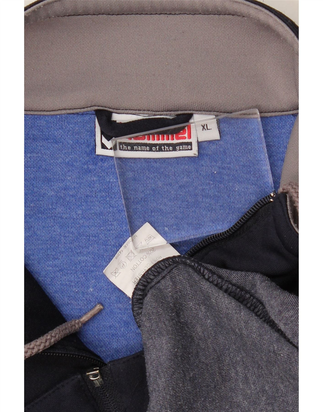 Giacca da tuta da uomo HUMMEL XL blu poliestere color block