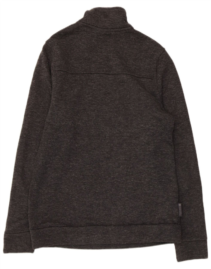 MOUNTAIN WAREHOUSE Felpa da uomo con zip e collo maglione grigio medio screziato