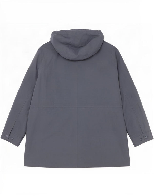 Marks & Spencer Impermeabile con cappuccio da donna UK 22 3XL Blu Cotone