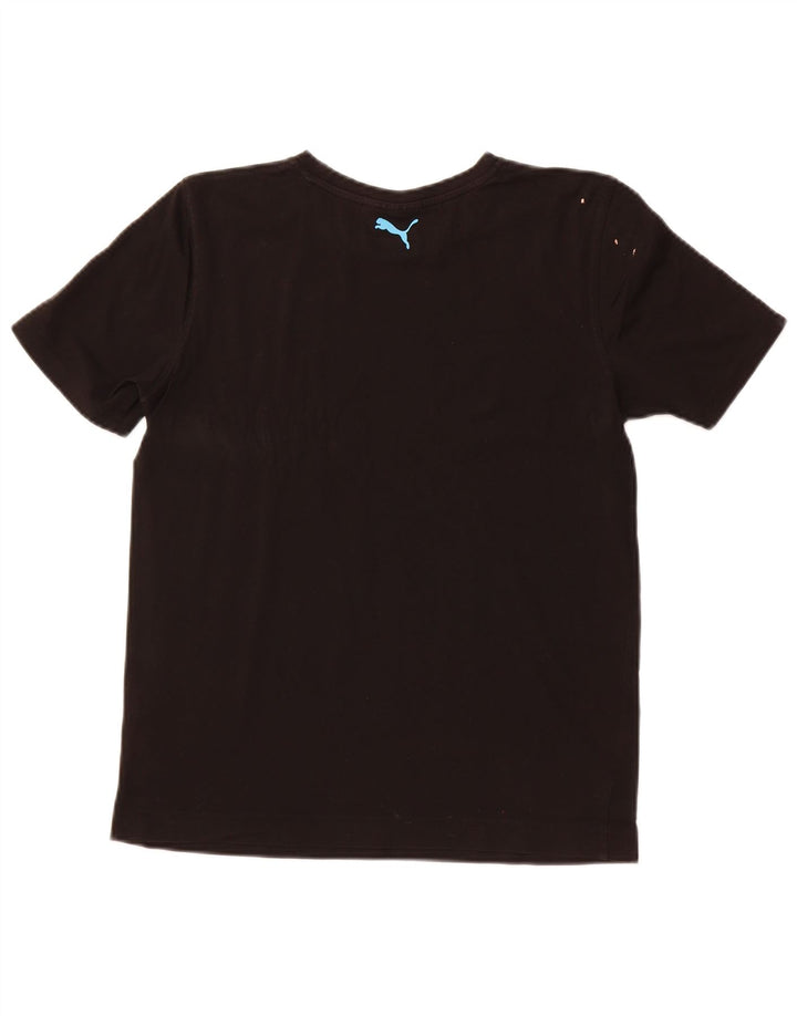T-shirt grafica da donna PUMA Top UK 10 piccola in cotone nero
