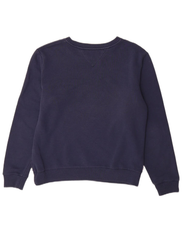 Felpa grafica da donna Tommy Hilfiger Maglione UK 16 Large Blu Navy
