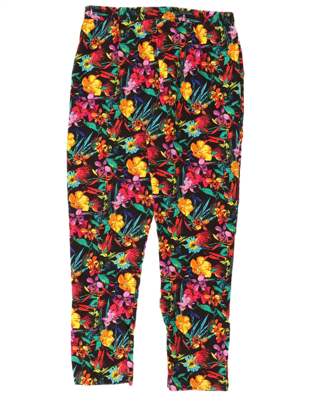JANINA Womens Casual Trousers EU 38 Medium W34 L28 Multicoloured Floral