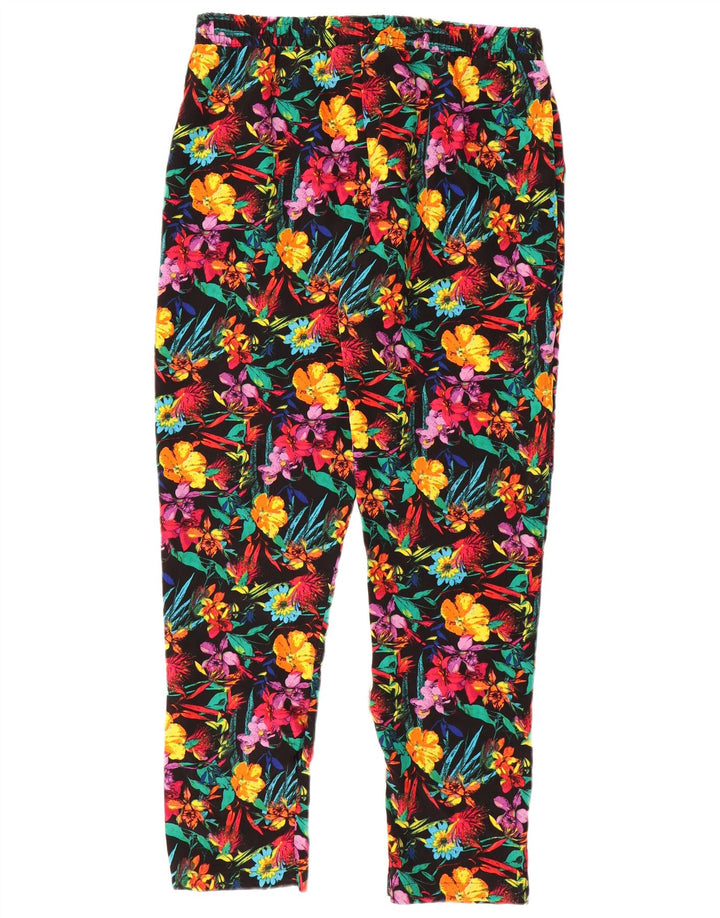 JANINA Womens Casual Trousers EU 38 Medium W34 L28 Multicoloured Floral