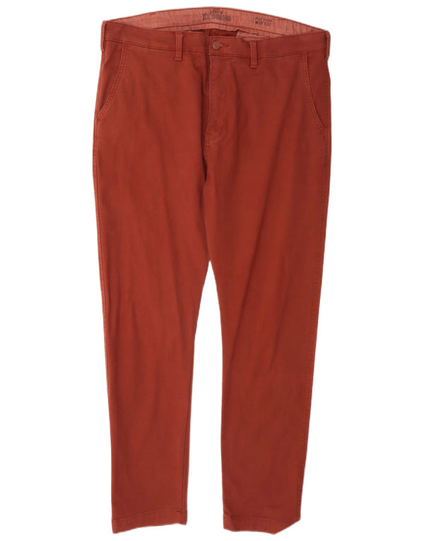 Pantaloni chino slim affusolati da uomo Levi's W38 L32 in cotone bordeaux