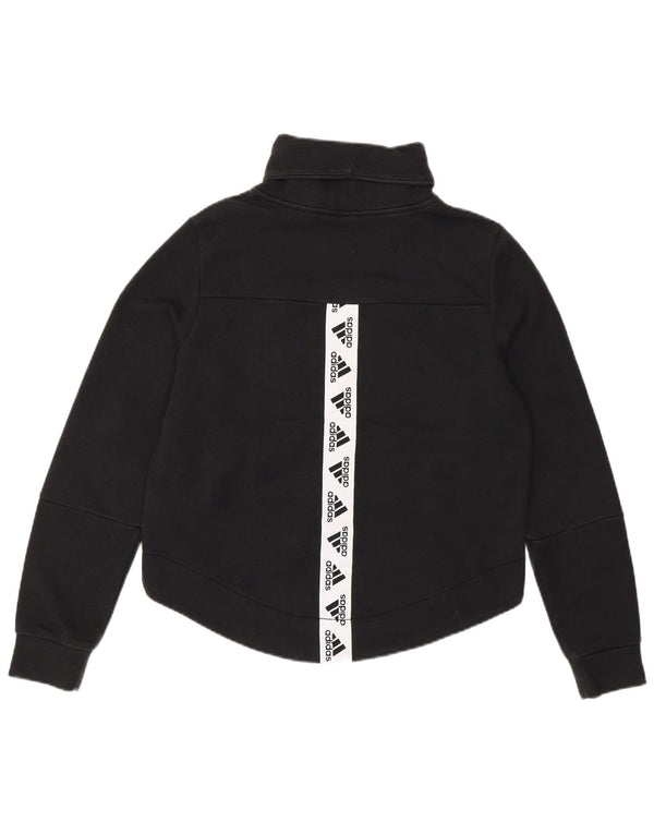 Felpa grafica da donna Adidas Jumper UK 8/10 Small Black Cotton