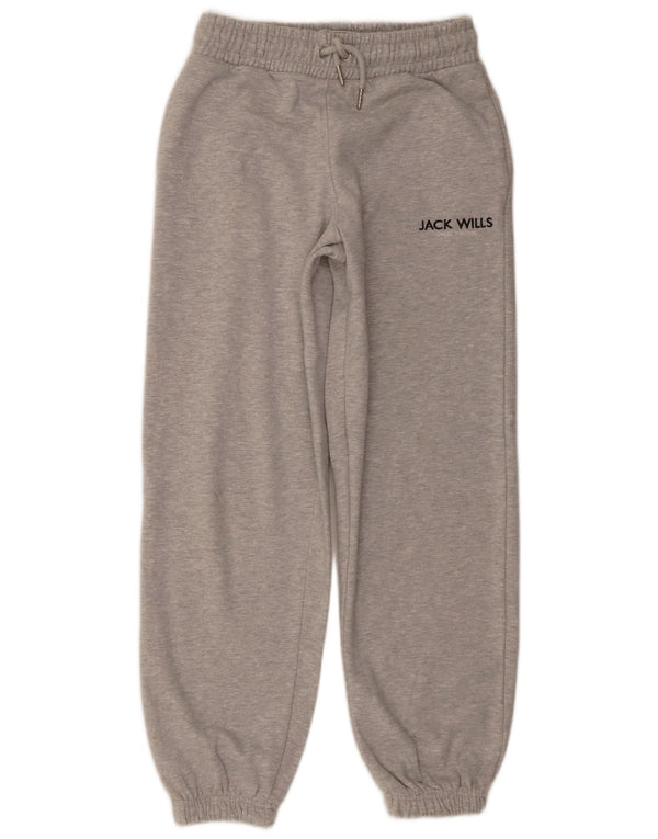 Pantaloni da tuta con grafica da donna Jack Wills Joggers UK 6 XS Cotone grigio