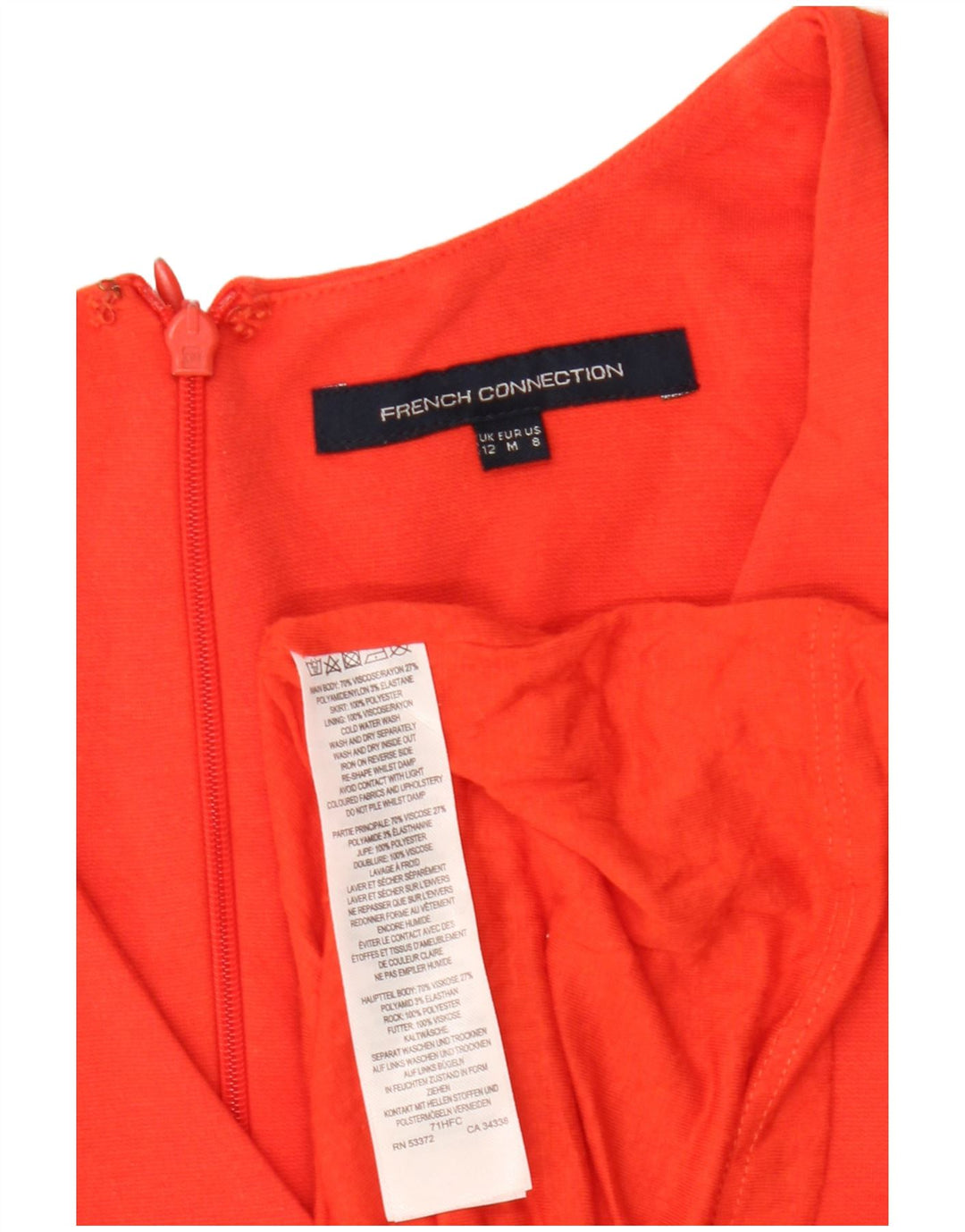 Abito a trapezio senza maniche da donna French Connection UK 12 Arancione medio