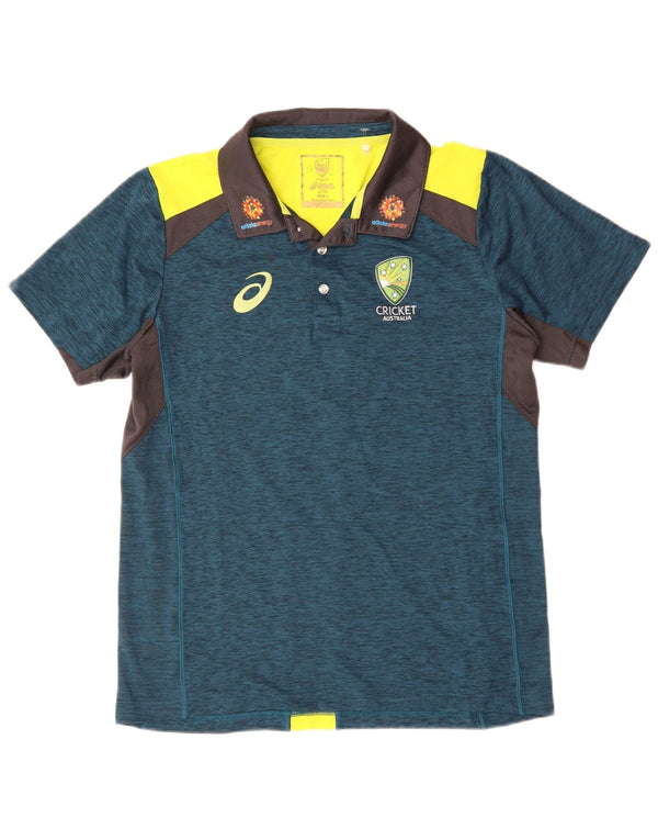 Polo grafica da uomo Asics Cricket Australia, grande, colore blu