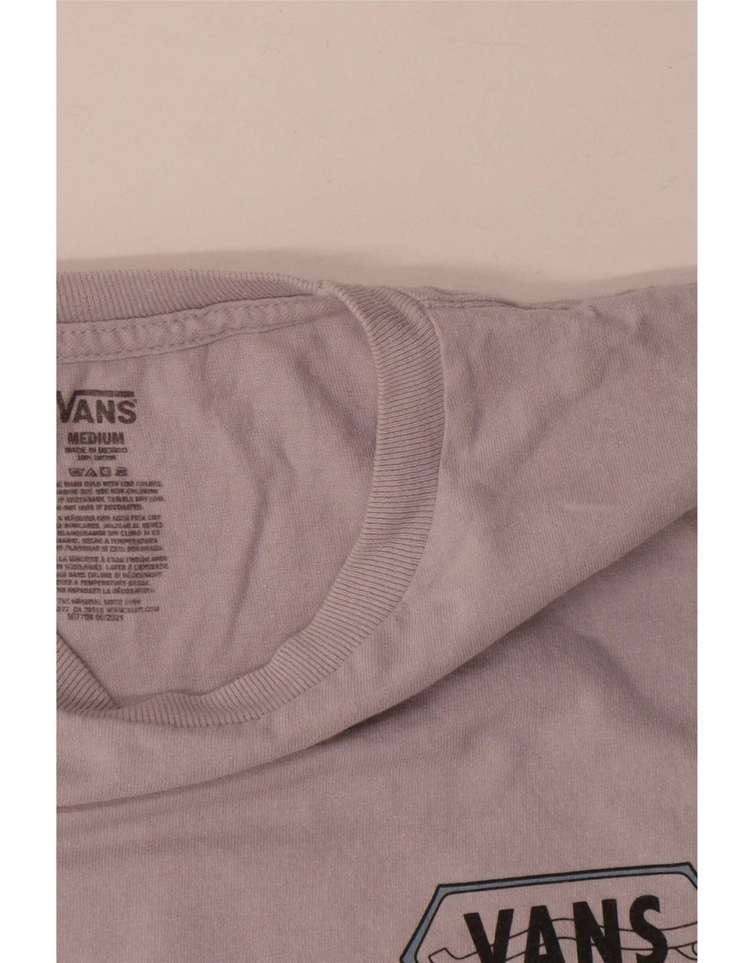 Maglietta grafica da uomo Vans Top in cotone grigio medio