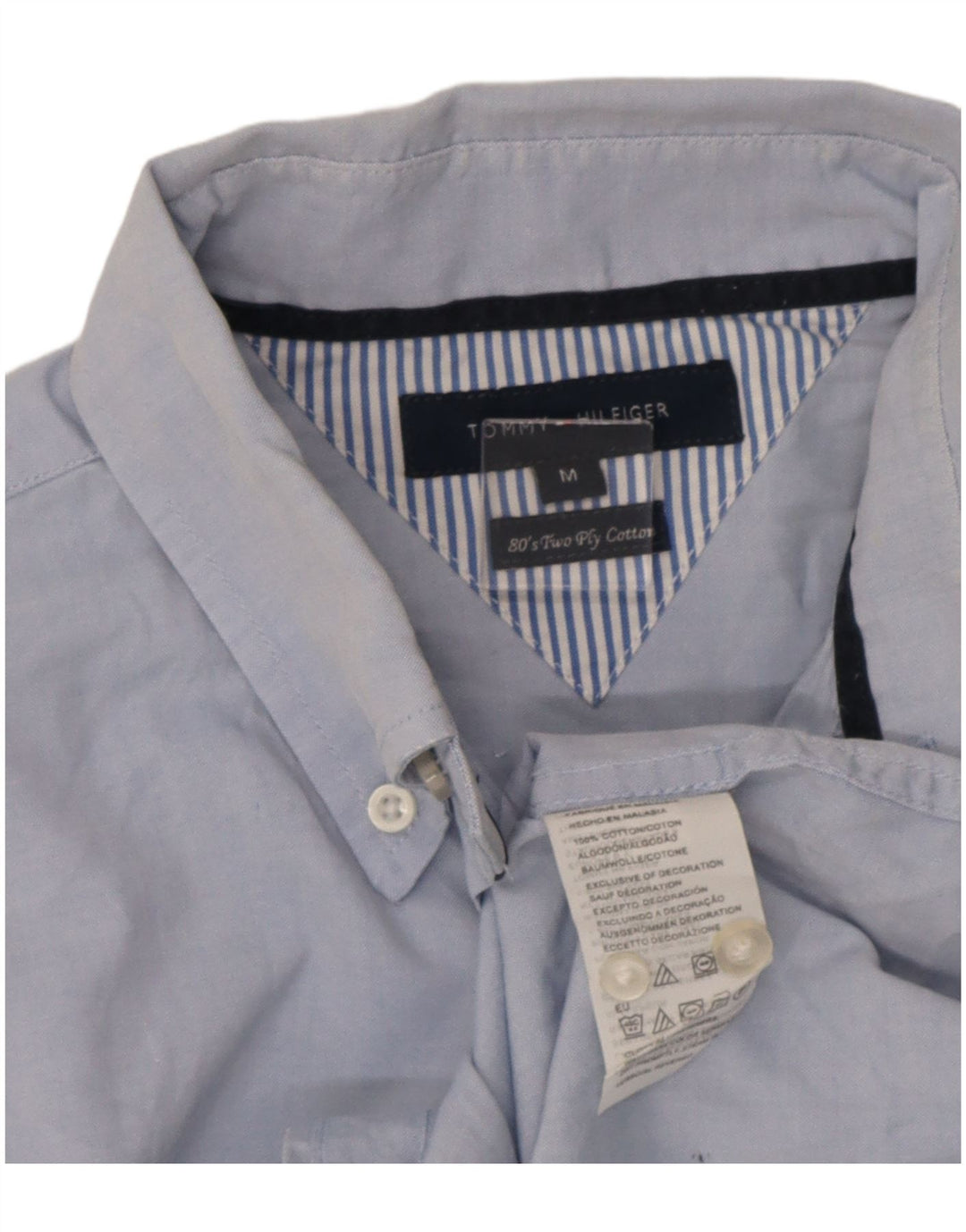 Camicia da uomo Tommy Hilfiger in cotone blu medio