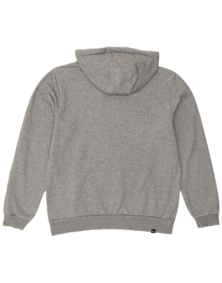 Felpa con cappuccio grafica da uomo Puma in cotone chiazzato grigio medio