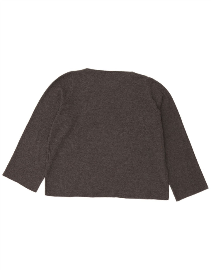 Top oversize da donna Zara a maniche lunghe UK 14 Grigio medio