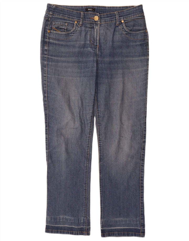 Jeans dritti da donna M&Co UK 12 medio W32 L30 blu
