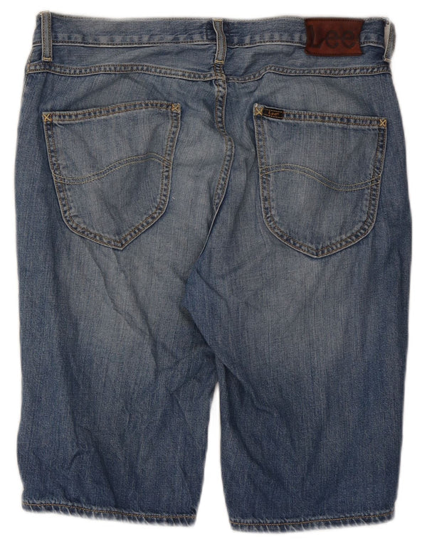 Pantaloncini di jeans da uomo Lee W31 cotone blu medio