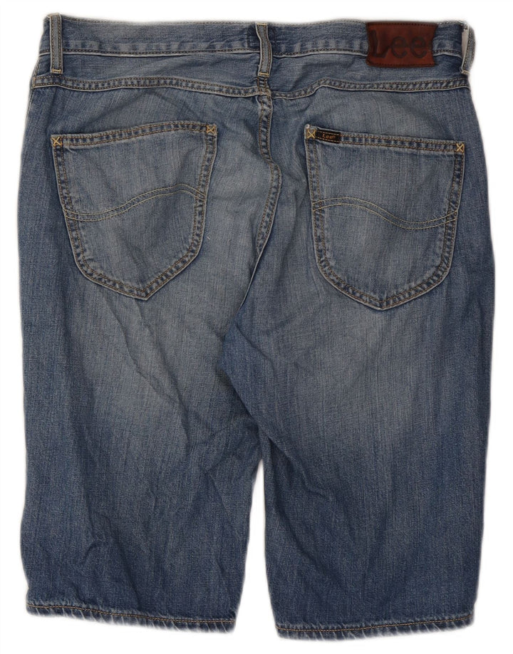 Pantaloncini di jeans da uomo Lee W31 cotone blu medio