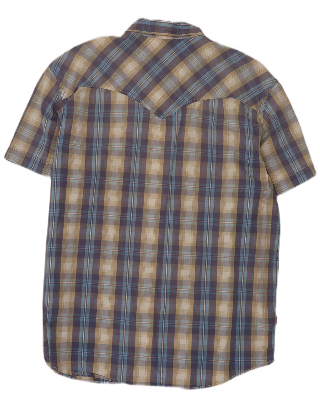 Camicia Levi's da uomo a maniche corte vestibilità standard 2XL in cotone a quadri blu