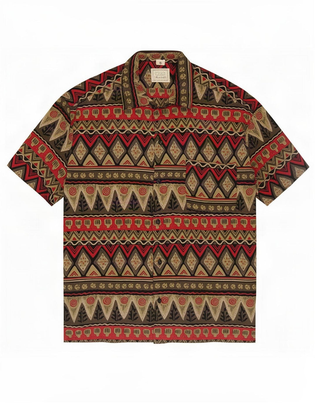 Camicia da uomo a maniche corte Ciao piccolo patchwork multicolore