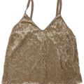 Top corto in velluto da donna Zara, taglia UK 12, beige medio