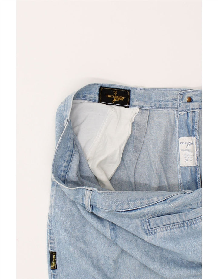 TRUSSARDI Womens Straight Jeans W38 L32 Blue Cotton Vintage Trussardi and Second-Hand Trussardi from Messina Hembry 
