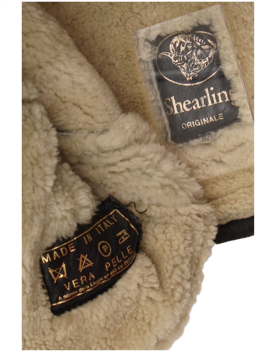 Giubbotto in montone da uomo VINTAGE IT 50 Shearling nero grande