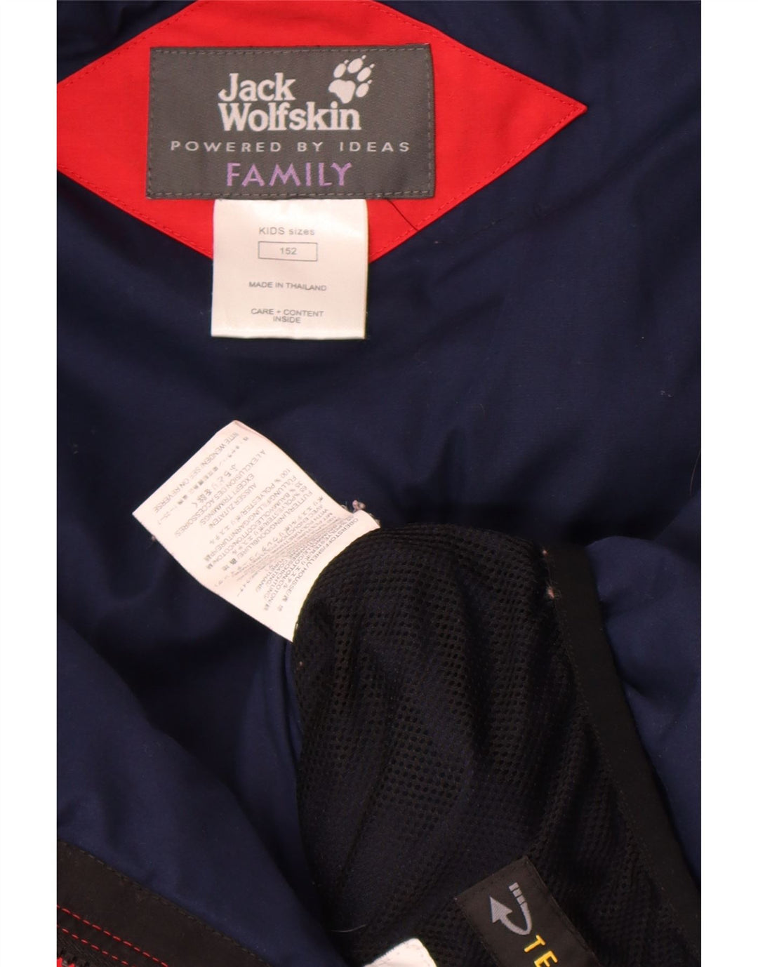Giacca a vento da ragazzo Jack Wolfskin 11-12 anni Poliestere color block rosso